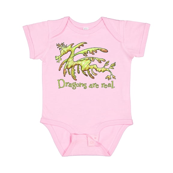Inktastic Dragons Are Real Cute Leafy Sea Dragon Boys or Girls Baby Bodysuit