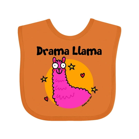 Inktastic Drama Llama Boys or Girls Baby Bib