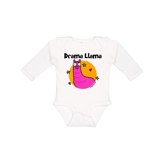 Inktastic Drama Llama Boys or Girls Long Sleeve Baby Bodysuit