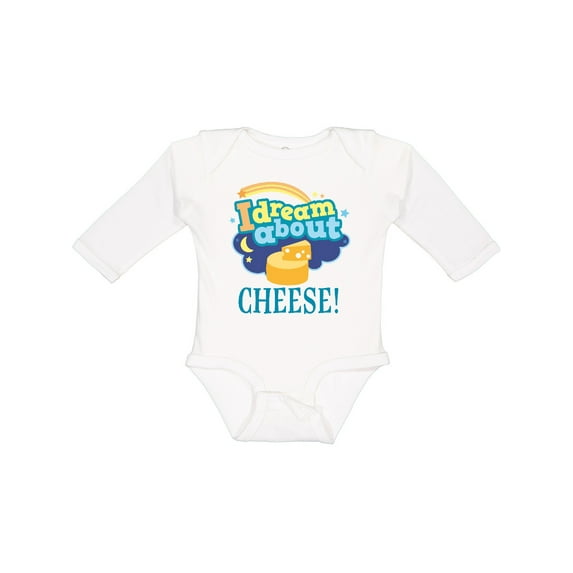 Inktastic Dream About Cheese Boys or Girls Long Sleeve Baby Bodysuit