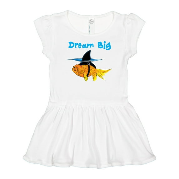 Inktastic Dream Big Cute Goldfish with Shark Fin Girls Baby Dress