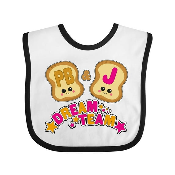 Inktastic Dream Team Peanut Butter and Jelly Boys or Girls Baby Bib