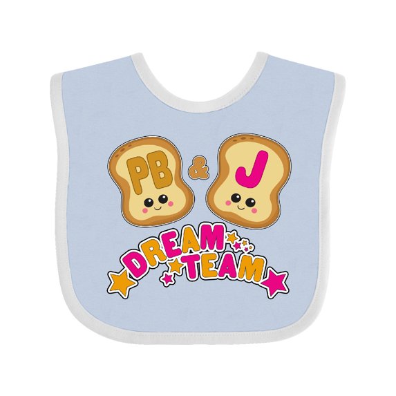Inktastic Dream Team Peanut Butter and Jelly Boys or Girls Baby Bib