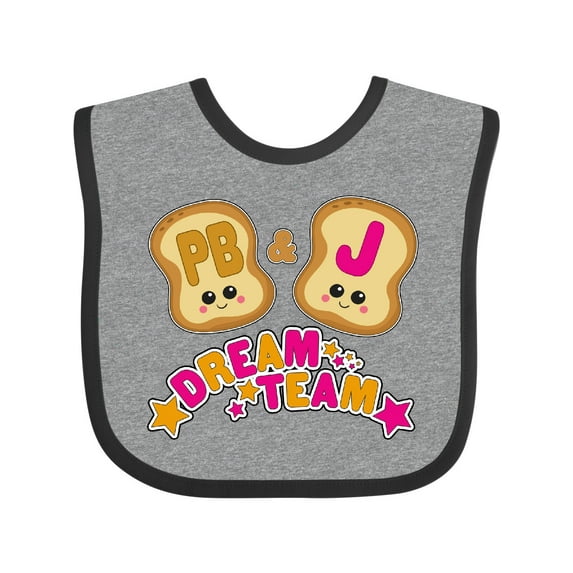 Inktastic Dream Team Peanut Butter and Jelly Boys or Girls Baby Bib