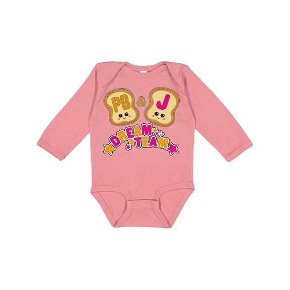 Inktastic Dream Team Peanut Butter and Jelly Boys or Girls Long Sleeve Baby Bodysuit