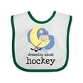 thumbnail image 1 of Inktastic Dreaming About Hockey Boys or Girls Baby Bib, 1 of 4