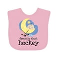 thumbnail image 1 of Inktastic Dreaming About Hockey Boys or Girls Baby Bib, 1 of 4