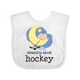 thumbnail image 1 of Inktastic Dreaming About Hockey Boys or Girls Baby Bib, 1 of 4