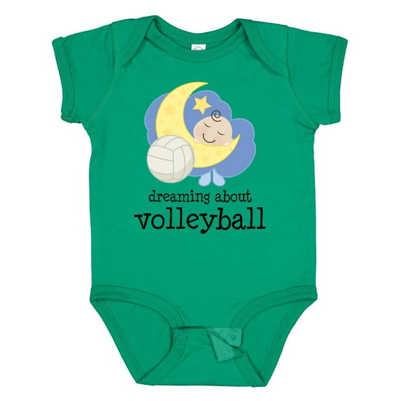 Inktastic Dreaming About Volleyball Boys or Girls Baby Bodysuit
