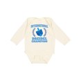 thumbnail image 1 of Inktastic Dreidel Champion Hanukkah with Blue Laurels Boys or Girls Long Sleeve Baby Bodysuit, 1 of 5