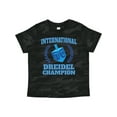 thumbnail image 1 of Inktastic Dreidel Champion Hanukkah with Blue Laurels Boys or Girls Toddler T-Shirt, 1 of 5