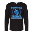 thumbnail image 1 of Inktastic Dreidel Champion Hanukkah with Blue Laurels Long Sleeve T-Shirt, 1 of 5