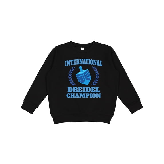 Inktastic Dreidel Champion Hanukkah with Blue Laurels Youth Sweatshirt