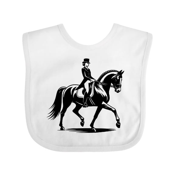Inktastic Dressage Lady on Horse Girls Baby Bib