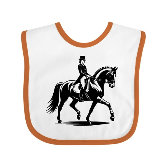 Inktastic Dressage Lady on Horse Girls Baby Bib