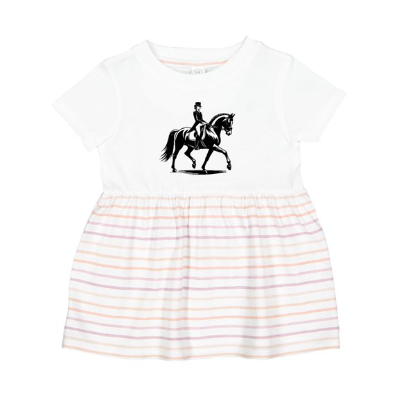 Inktastic Dressage Lady on Horse Girls Baby Dress