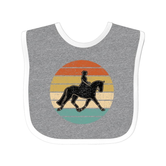 Inktastic Dressage Riding Equestrian Horse Boys or Girls Baby Bib