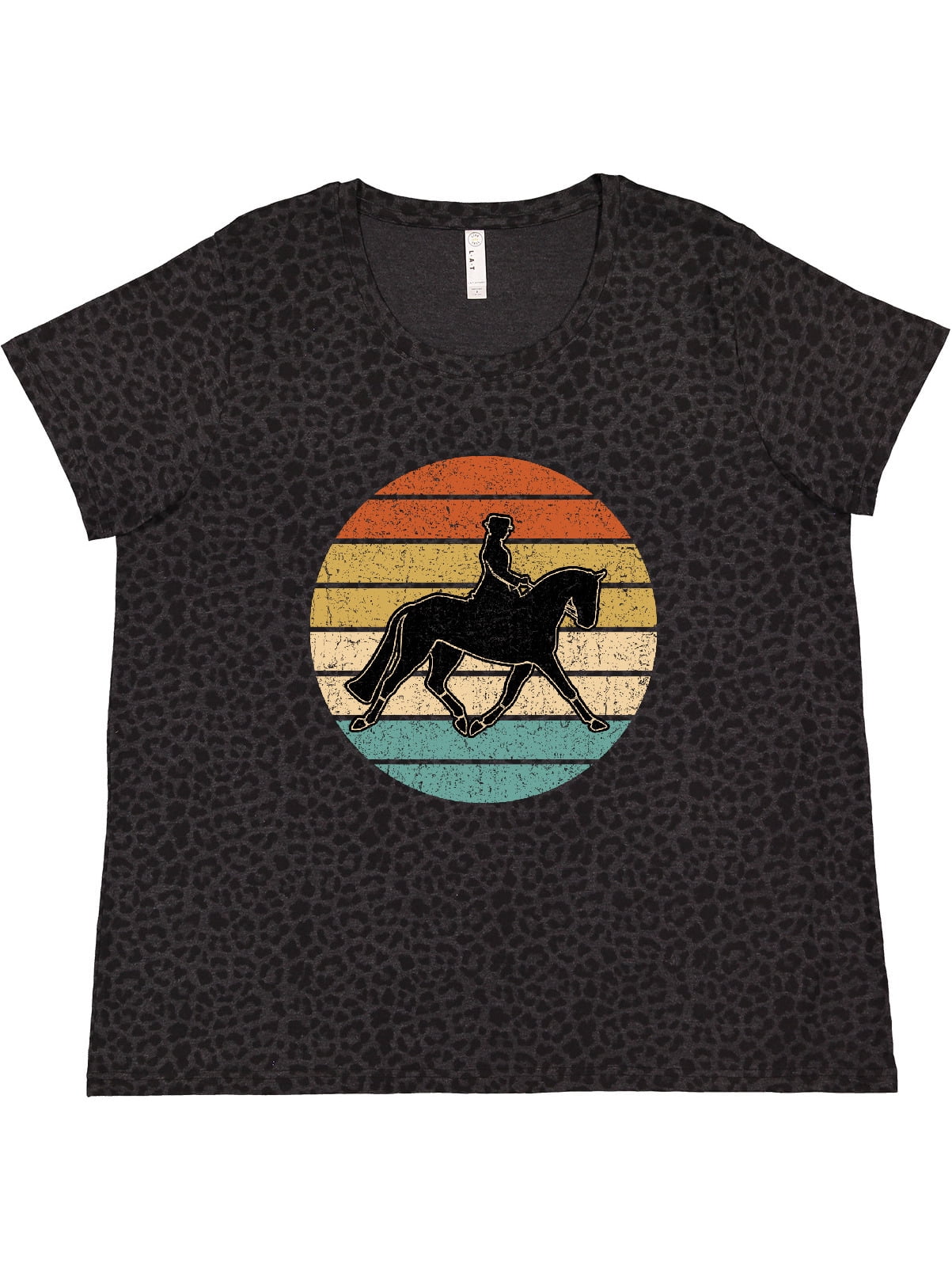 Inktastic Dressage Riding Equestrian Horse Women's Plus Size T-Shirt
