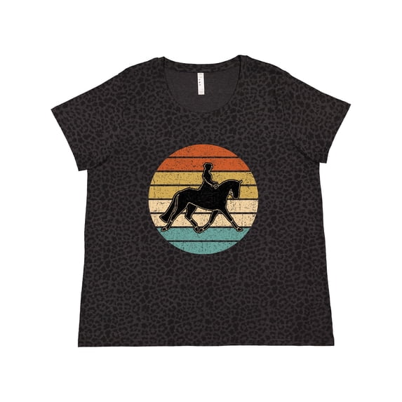 Inktastic Dressage Riding Equestrian Horse Women's Plus Size T-Shirt