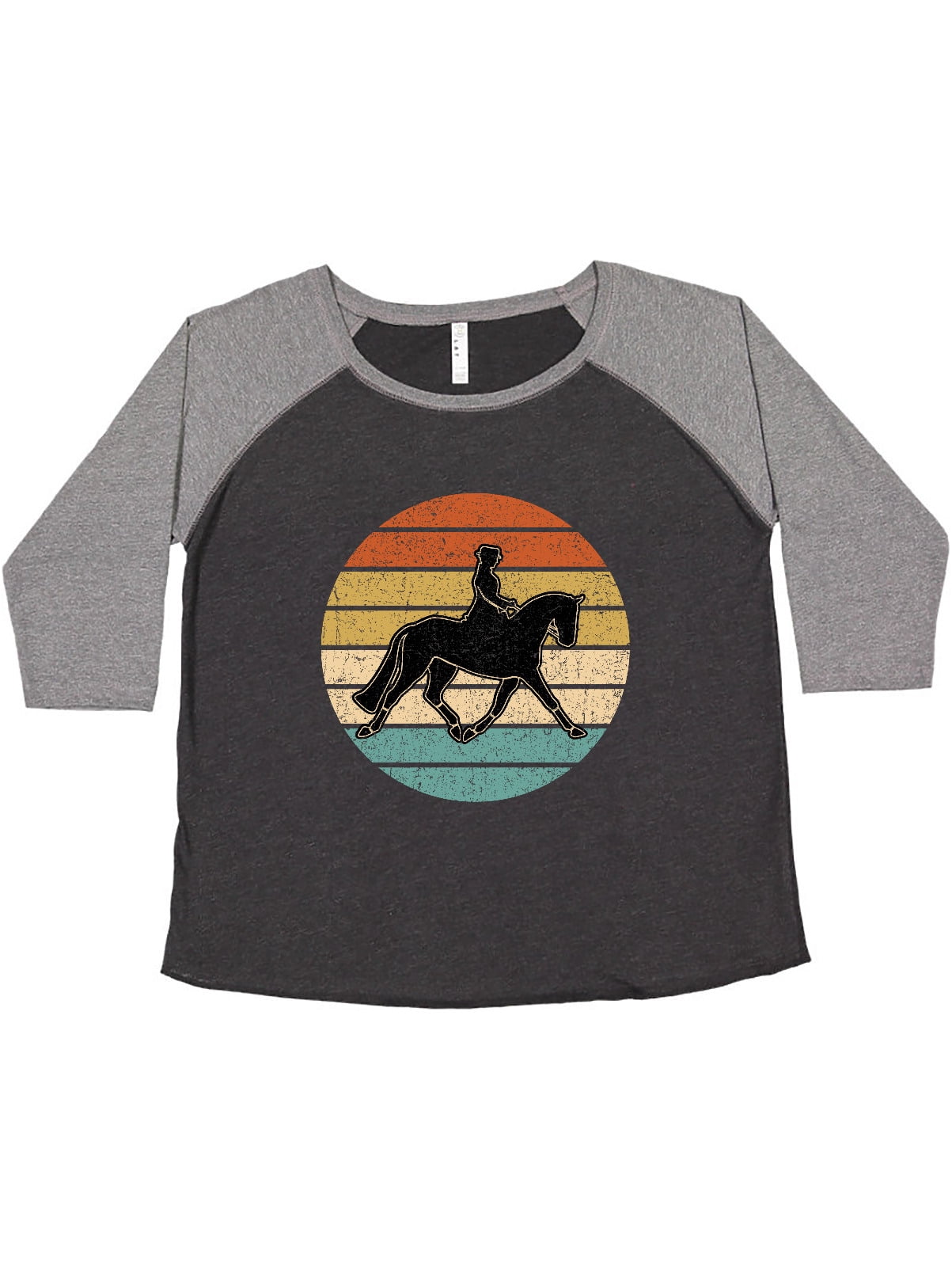 Inktastic Dressage Riding Equestrian Horse Women's Plus Size T-Shirt