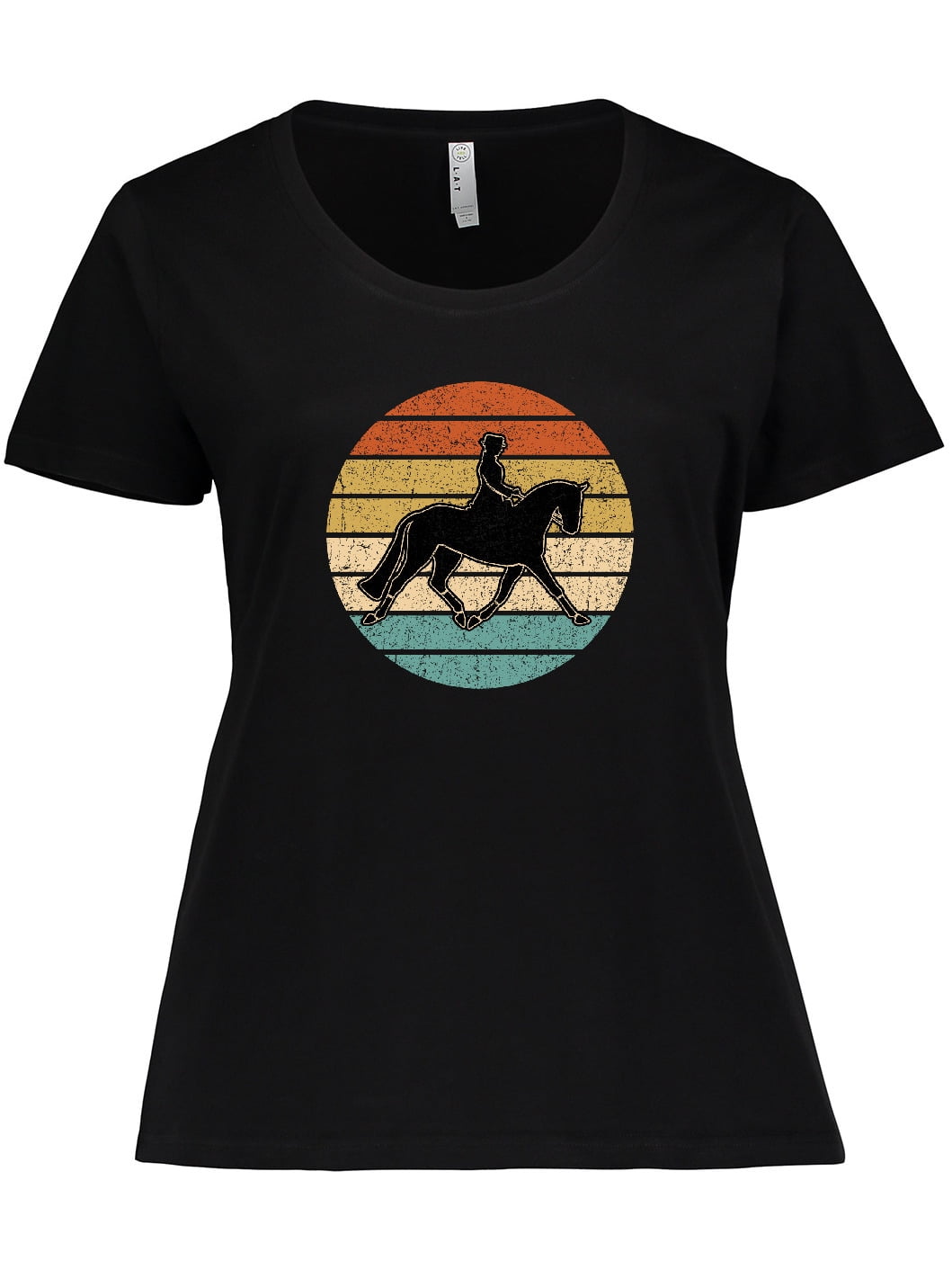 Inktastic Dressage Riding Equestrian Horse Women's Plus Size T-Shirt
