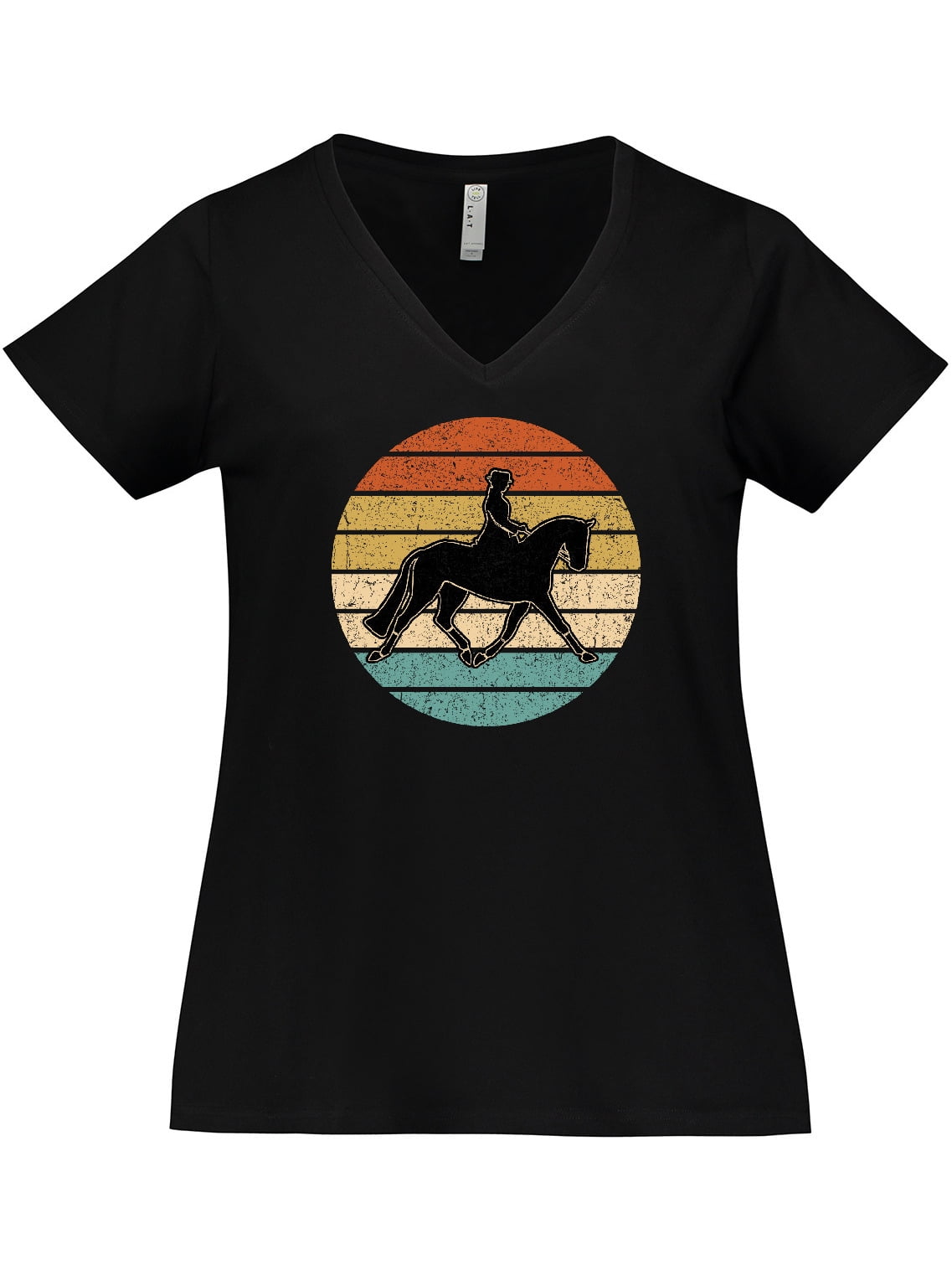 Inktastic Dressage Riding Equestrian Horse Women's Plus Size V-Neck T-Shirt