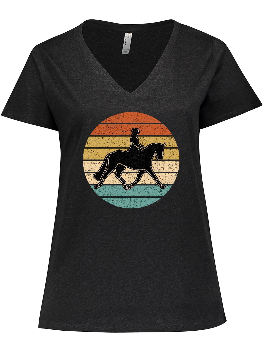 Inktastic Dressage Riding Equestrian Horse Women's Plus Size V-Neck T-Shirt