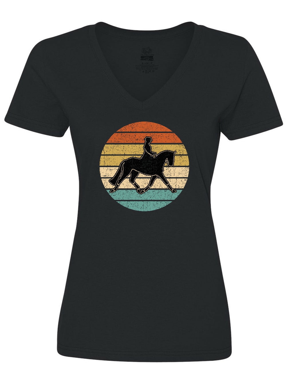 Inktastic Dressage Riding Equestrian Horse Women's V-Neck T-Shirt