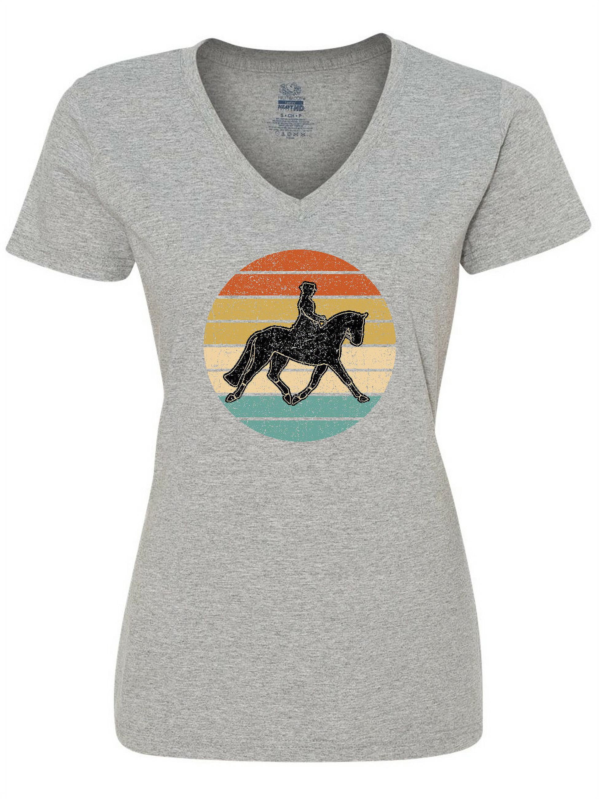 Inktastic Dressage Riding Equestrian Horse Women's V-Neck T-Shirt