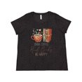 thumbnail image 1 of Inktastic Drink Coffee Read Books Be Happy Women's Plus Size T-Shirt, 1 of 5