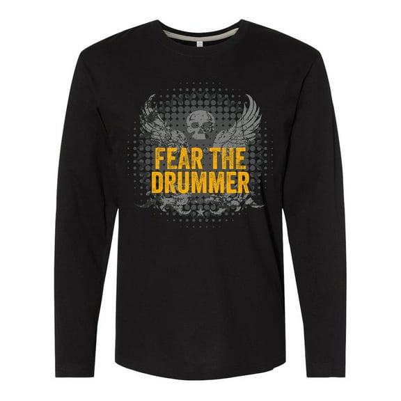 Inktastic Drum Music Fear the Drummer Long Sleeve T-Shirt