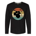 thumbnail image 1 of Inktastic Drum Set Retro Drummer Sunset Long Sleeve T-Shirt, 1 of 5