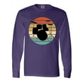 thumbnail image 1 of Inktastic Drum Set Retro Drummer Sunset Long Sleeve T-Shirt, 1 of 5