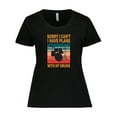 thumbnail image 1 of Inktastic Drummer Funny Retro Plans With My Drums Women's Plus Size T-Shirt, 1 of 5