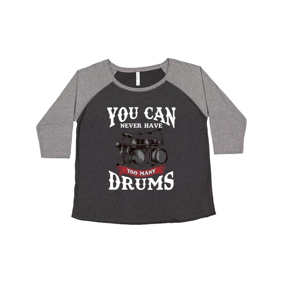 Inktastic Drummer Funny Too Many Drums Music Joke Women's Plus Size T-Shirt