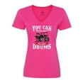 thumbnail image 1 of Inktastic Drummer Funny Too Many Drums Music Joke Women's V-Neck T-Shirt, 1 of 5