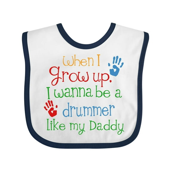 Inktastic Drummer Like Daddy Boys or Girls Baby Bib