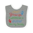 thumbnail image 1 of Inktastic Drummer Like Daddy Boys or Girls Baby Bib, 1 of 4