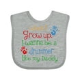 thumbnail image 1 of Inktastic Drummer Like Daddy Boys or Girls Baby Bib, 1 of 4