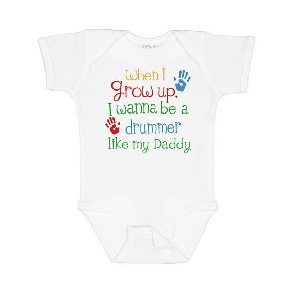 Inktastic Drummer Like Daddy Boys or Girls Baby Bodysuit