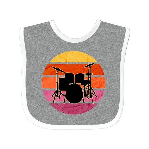 Inktastic Drummer Musician Retro Vintage Girls Baby Bib