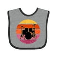 thumbnail image 1 of Inktastic Drummer Musician Retro Vintage Girls Baby Bib, 1 of 4