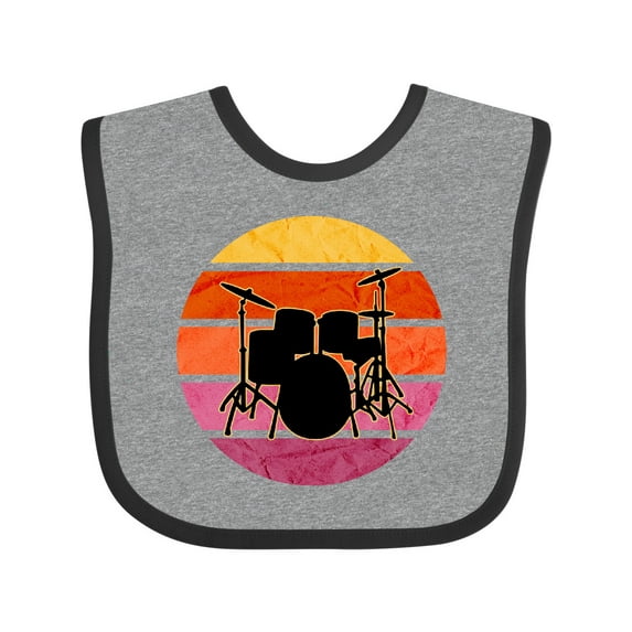 Inktastic Drummer Musician Retro Vintage Girls Baby Bib