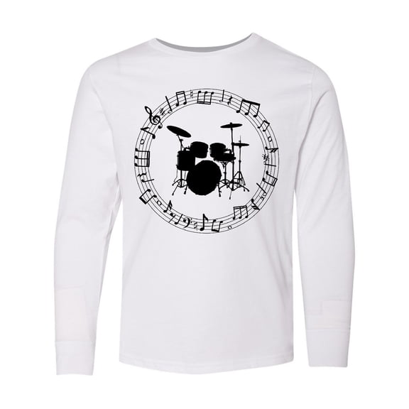 Inktastic Drummer Percussionist Music Long Sleeve Youth T-Shirt