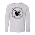 thumbnail image 1 of Inktastic Drummer Percussionist Music Long Sleeve Youth T-Shirt, 1 of 5