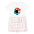 thumbnail image 1 of Inktastic Drummer Retro Drum Set Girls Toddler Dress, 1 of 5