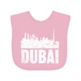 thumbnail image 1 of Inktastic Dubai City Skyline with Grunge Boys or Girls Baby Bib, 1 of 4