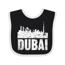 Inktastic Dubai City Skyline with Grunge Boys or Girls Baby Bib