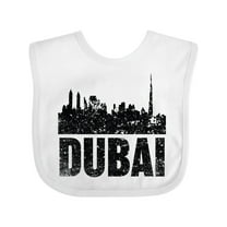 Inktastic Dubai City Skyline with Grunge Boys or Girls Baby Bib