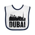 thumbnail image 1 of Inktastic Dubai City Skyline with Grunge Boys or Girls Baby Bib, 1 of 4